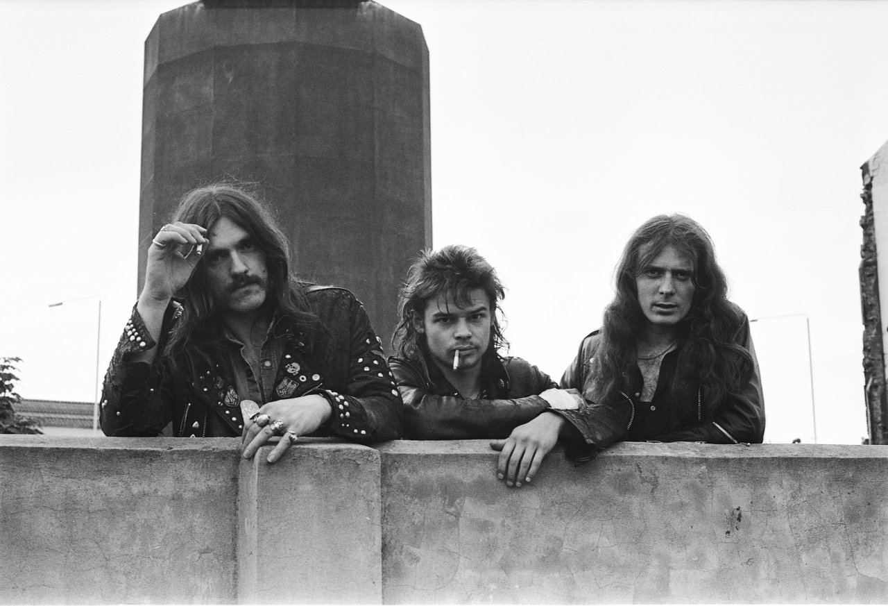 Klasična zasedba Motorhead: Lemmy Kilmister, bobnar Philthy Animal Taylor in kitarist Eddie Clarke.